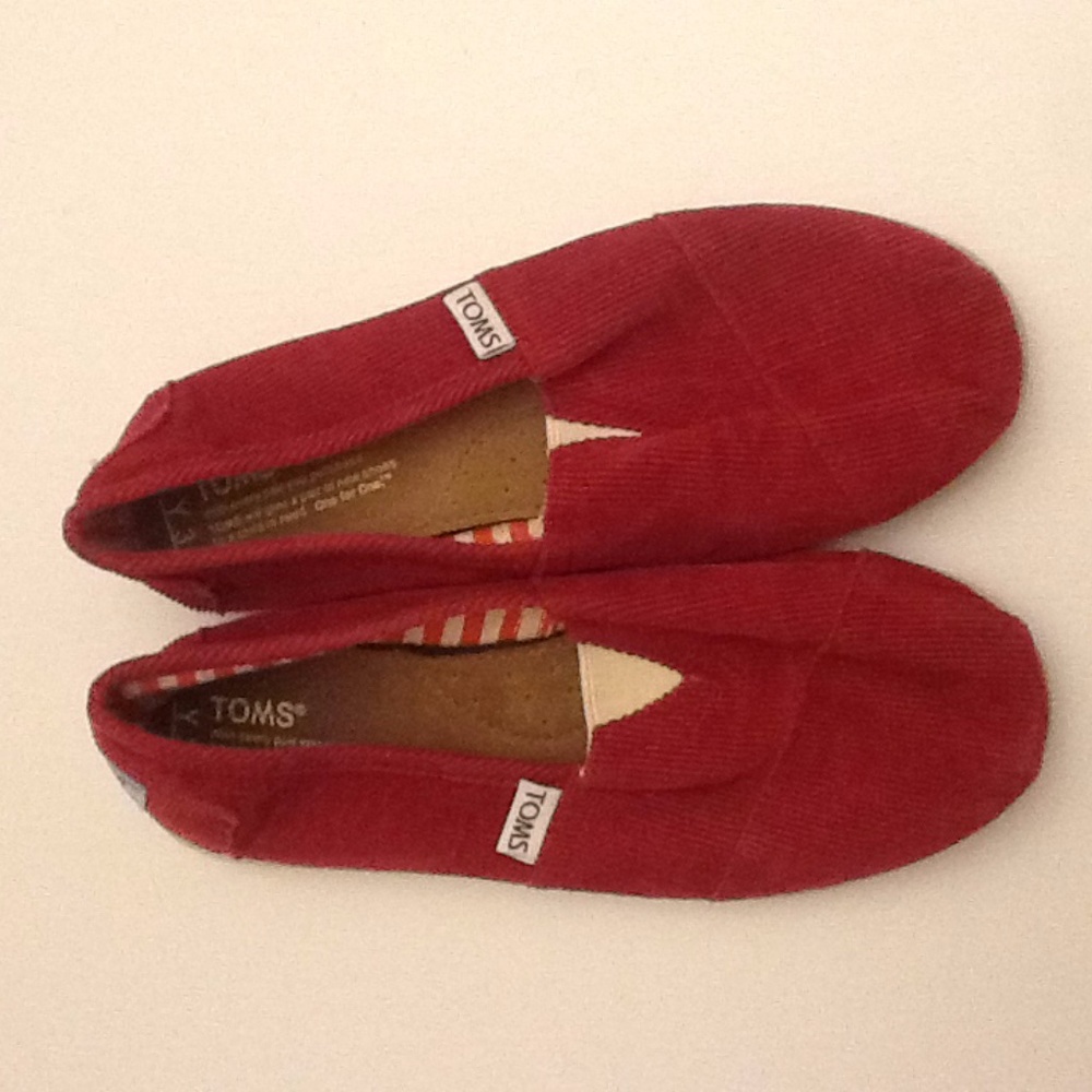 Toms Red Slip on Shoe